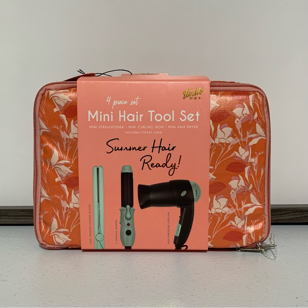 Studio Dry 4-Piece Mini Hair Tool Set-New